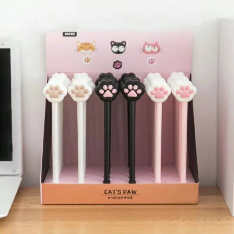 

10pcs/lot Lovely Cat's Paw Gel Pen Rollerball Pen School Office Supply Student Stationery