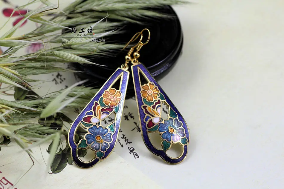 Оптовая продажа 10 пар эмалированные серьги из искусственной кожи|earrings wholesale|vintage
