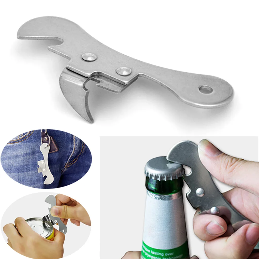 

Stainless Steel Compact Manual Tin Can Opener Bottle Jar Beer Opener Kitchen Too Kitchen Useful Can Openrs Bottle#3$