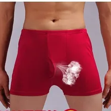 Мужское нижнее белье шелк тутового шелкопряда боксеры красные шелковые шорты больших размеров без следа пара ящиков