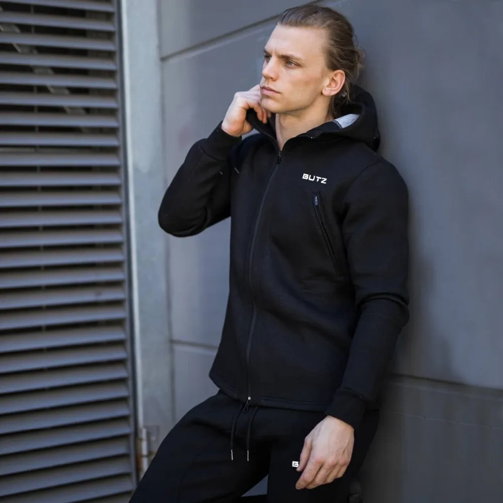 

Autumn Mens Running Jackets Fitness Winter Sports Top Base Coat Outdoor Training Jogging Gym Hooded Zipper Warm Jacket for men