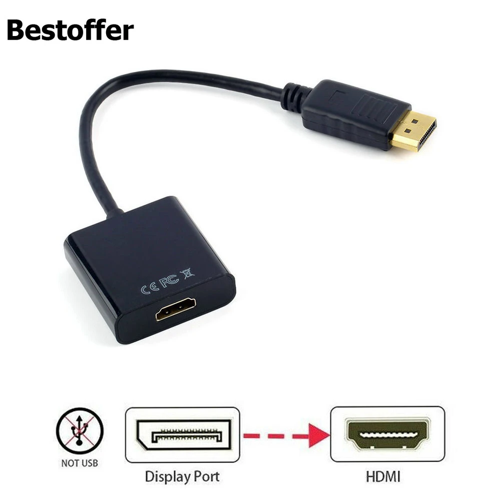 Displayport の Dp オス Hdmi メスアダプタ変換ケーブル Dell Hp Asus レノボエイサー Asus Hp ドロップシッピングのための Apple コンピュータ Aliexpress