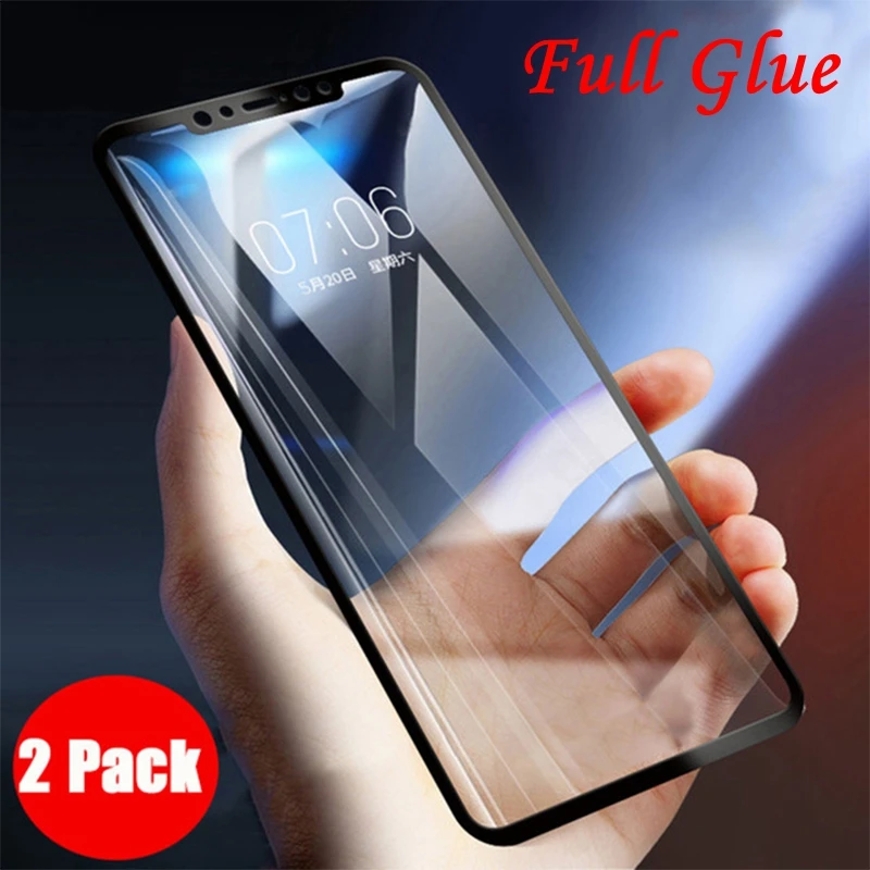 

2 Packs Tempered Glass for Xiaomi Redmi Note 6 Pro Screen Protector 9H on Phone Protective Glass for Redmi Note 6 Pro Glass