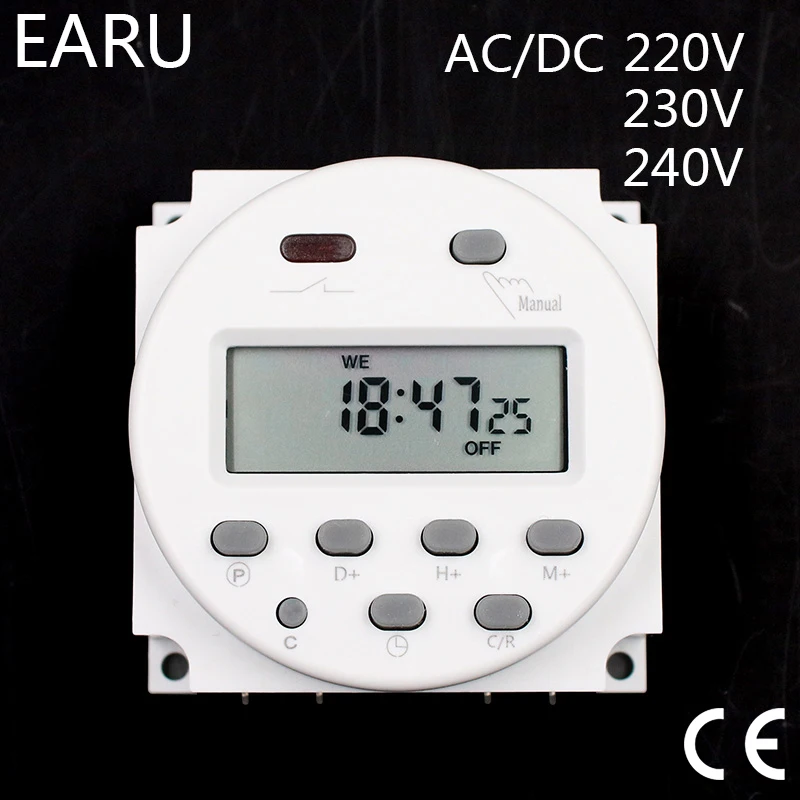 Бесплатная доставка CN101A AC 220 В 230 В 240 В ЖК-дисплей цифровой таймер программируемый таймер