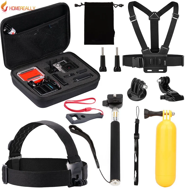 

Value Pack Action Camera Accessories Kit for Gopro Hero 5 4 3 SJCAM SJ4000 SJ5000 SJ6000 Xiaoyi Bundles with Chest Harness Mount