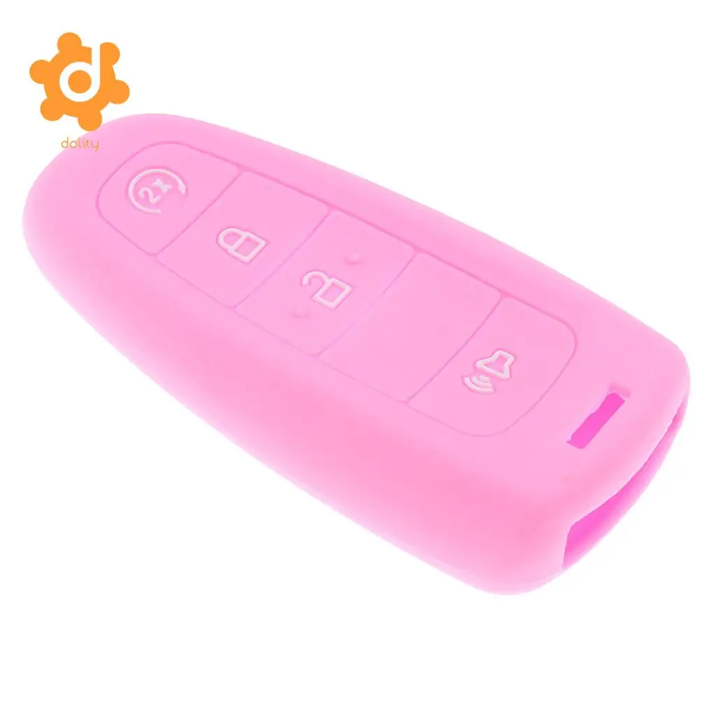 2x Remote Car Key Shell Case Fob Cover Protector for Ford Edge Luminous+Pink