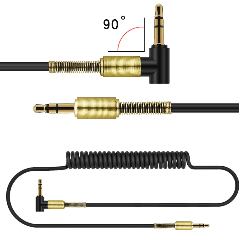 

Cable 1.5M Length 3.5mm Stereo Male To Male Audio Extension Cord Stable AUX Retractable Stretched Audio Cable July05 0514