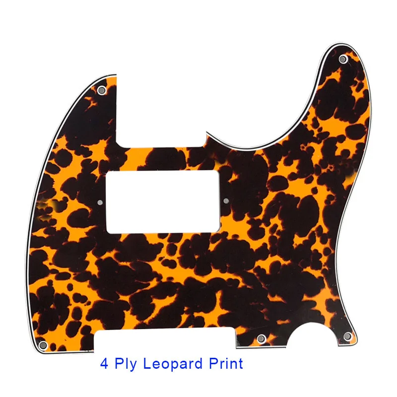 4Ply leopard print Pleroo гитары Запчасти-для нас Стандартный 5 резьбовыми отверстиями 52 год Теле Telecaster с паф хамбакер гитары накладку к царапинам пластины - Цвет: 4Ply leopard print