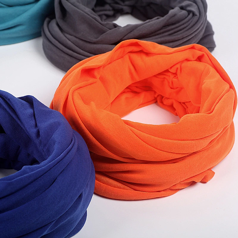 Soft Light Weight Infinity Scarf With Solid Colors Jersey Knit Solid Color Infinity Loop Ring Scarf Circle Scarf New