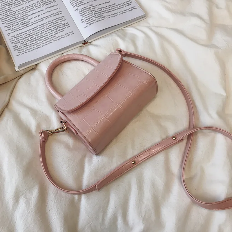 

PAPASGIX Ladies Hand Bags Crocodile Print PU Leather Shoulder Bags for Women 2019 Solid Color Casual Crossbody Flap Handbags