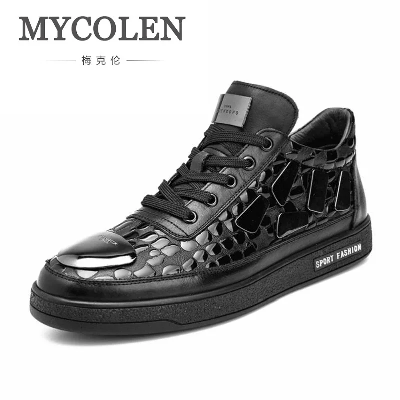 

MYCOLEN Hot Spring/Autumn High Quality Men Casual Shoes Fashion Brand Soft Breathable Lace-Up Male Shoes Chaussure Homme Haute