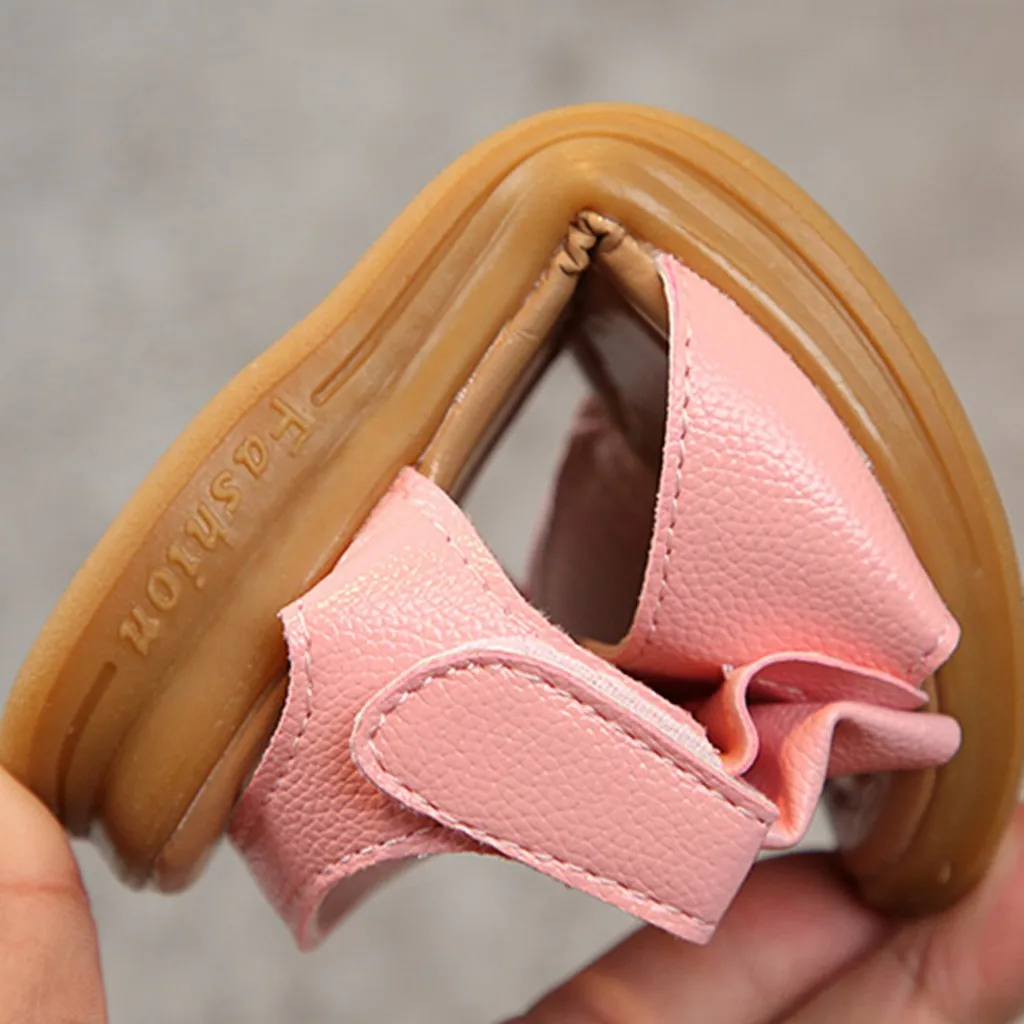 Newest kids sandals Summer Kids Shoes Children Magic Hook Beach Sandals Fashion Bowknot Girls Flat Pricness Shoes Dropshipping