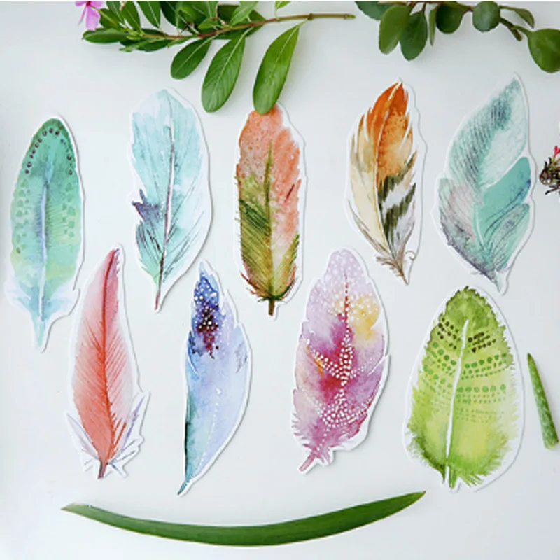 

30 pcs/pack Beautiful creative feather personality Greeting Card Postcard Birthday Letter Envelope Gift Card Set Message Card