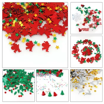 CALIENTE PRECIO ❤️ 15g serie de Navidad árbol de Navidad copo de nieve Papá Noel ciervo sica confeti para boda lanzar Suministros De Decoración De Navidad - discount item 10% OFF Casa y jardín