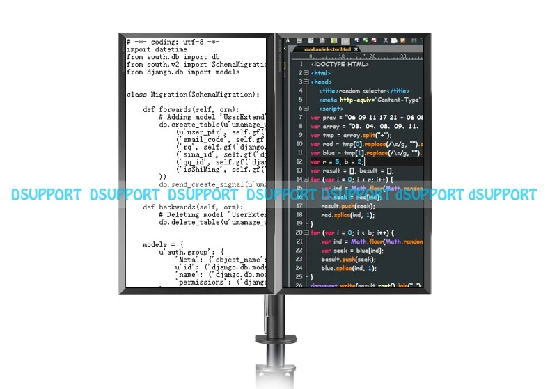 MD6422 Desktop Full Motion 360 Degree Dual Monitor Holder 10