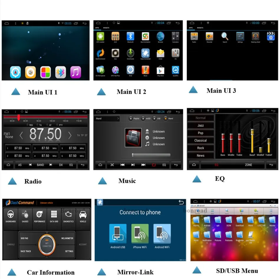 Discount Android 8.1 New 8 Inch 2 DIN 1024*600 Car DVD GPS VW Passat B6 / B7 / B5/Passat CC/T5 T 5 /sharan/with WiFi Radio 3G /free map 7
