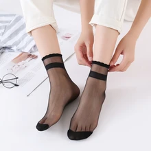 5 пар, женские носки, нейлоновые эластичные короткие носки, прозрачные шелковые короткие носки, летние носки, невидимые носки