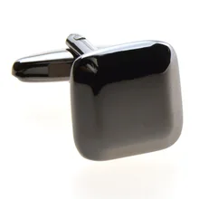 Spuare Preto ABOTOADURAS Abotoaduras para a camisa dos homens SUNNYLINK J1038