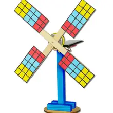 DIY игрушки на солнечной энергии ветряная мельница модель головоломка популярная научная игрушка Сделай Сам Игрушечная модель аксессуары