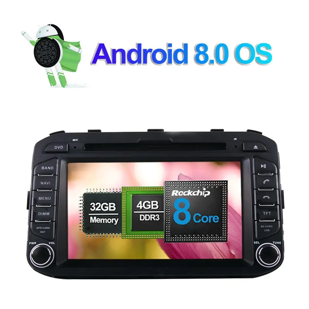 Cheap 4G LTE Android 8.0 Octa Core Car Multimedia Player For Kia Picanto Morning 2011 2012 2013- Radio Stereo GPS Navigation WIFI DAB+ 1