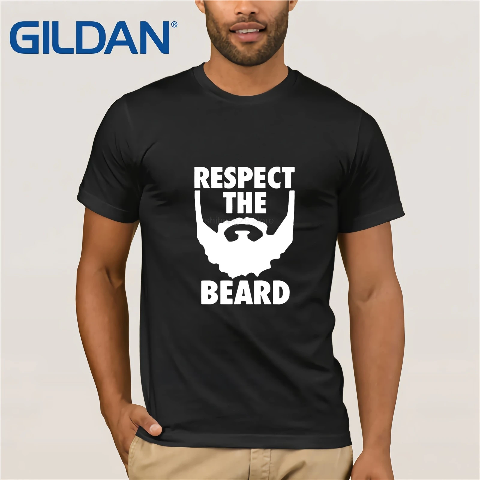 Men's Funny Respect The Beard T-Shirt Fear Harden T Shirt Men Hip Hop James Tshirt Fashion Leisure Tee Camisetas Homme | Мужская
