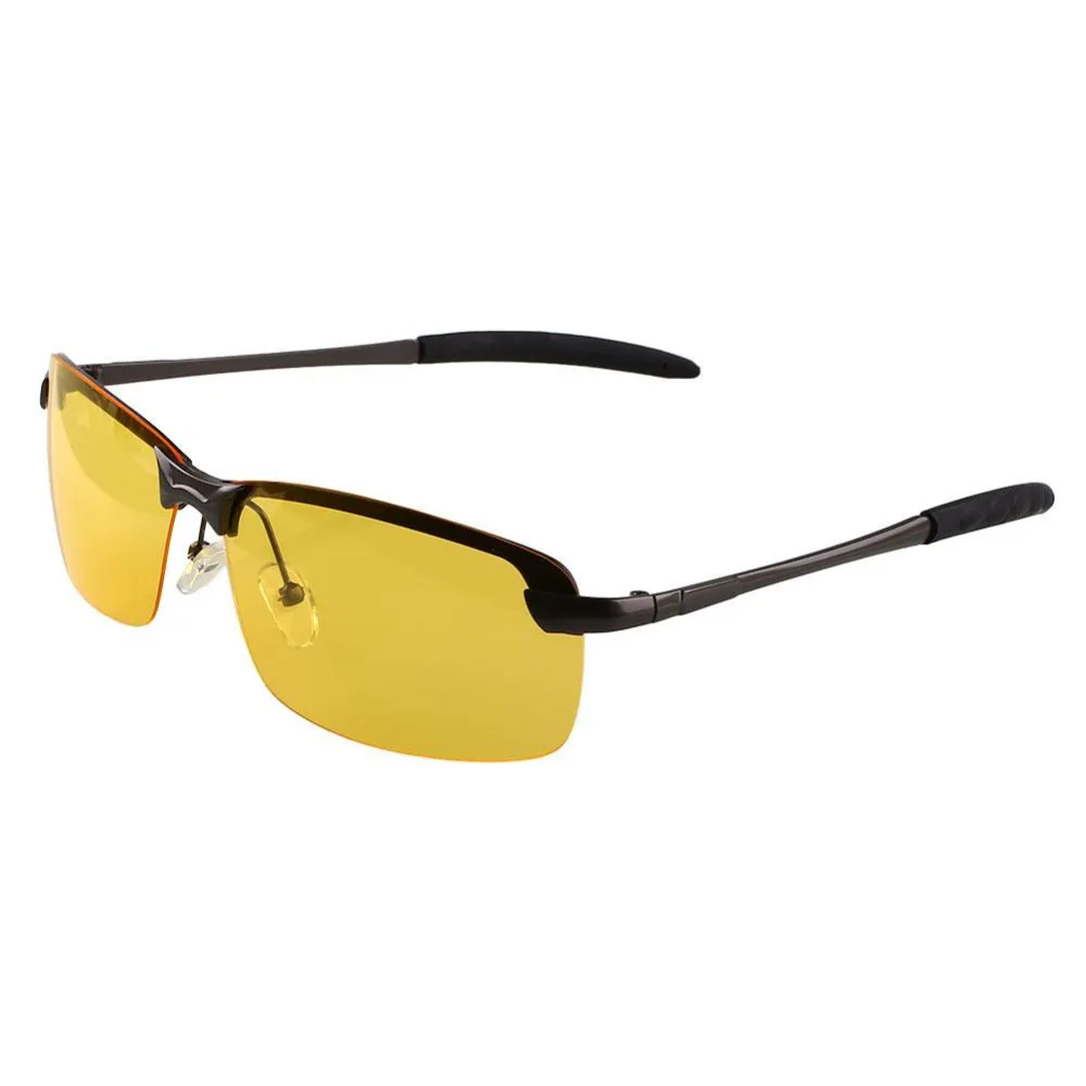 Мужские очки с антибликовым покрытием для ночного вождения, Поляризованные желтые солнцезащитные очки для вождения