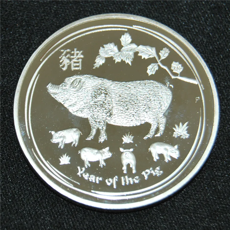 

Australia 1 Dollar, 2019 (Year of the Pig) 1 oz SILVER Bullion Coin, UNC