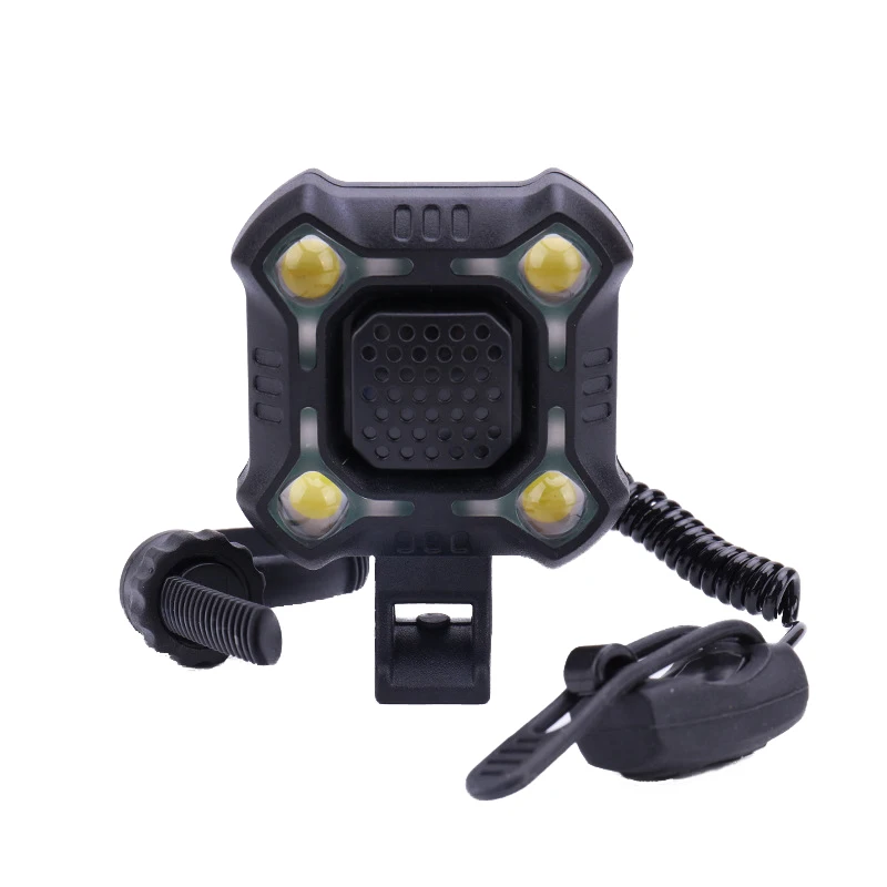 2 in 1 Bicycle Bell Bike Light USB Charging 120db MTB Road Bike Front Handlebar Electronic Horn Waterproof Cycling Lamp PA0117 (4)