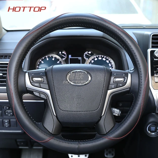 Кожаный чехол рулевого колеса автомобиля для toyota LAND CRUISER 200 Prado 150 120 2010 2018|Чехлы на