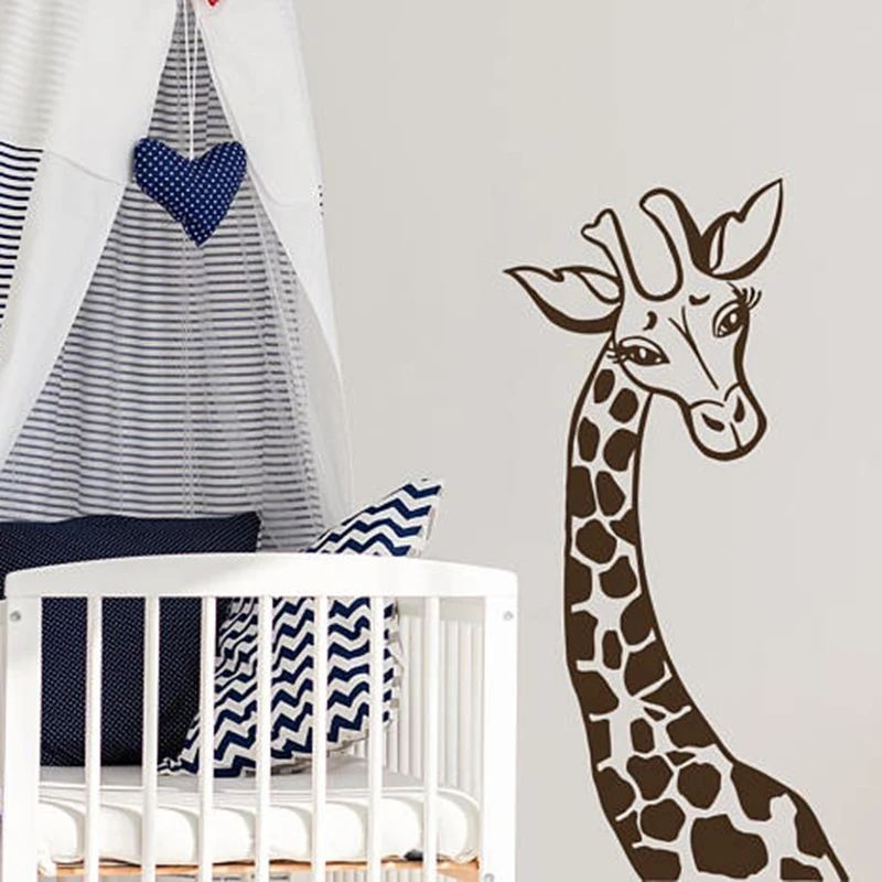 giraffe wall decal cute animals wall stickers for nursery kids baby