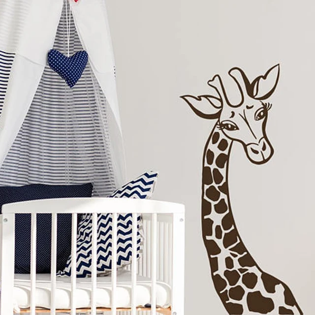 Giraffe Wall Decal Cute Animals Stickers For Nursery Kids Baby Giraffe Wall Decal Cute Animals Stickers For Nursery Kids Baby Bedroom Decor Art Mural