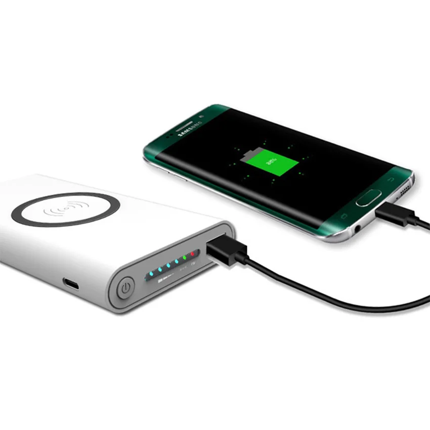 QI Беспроводное зарядное устройство power Bank USB зарядное устройство 10000 мАч портативный повербанк внешняя батарея для huawei P20 P30 pro Iphone 8 samsung