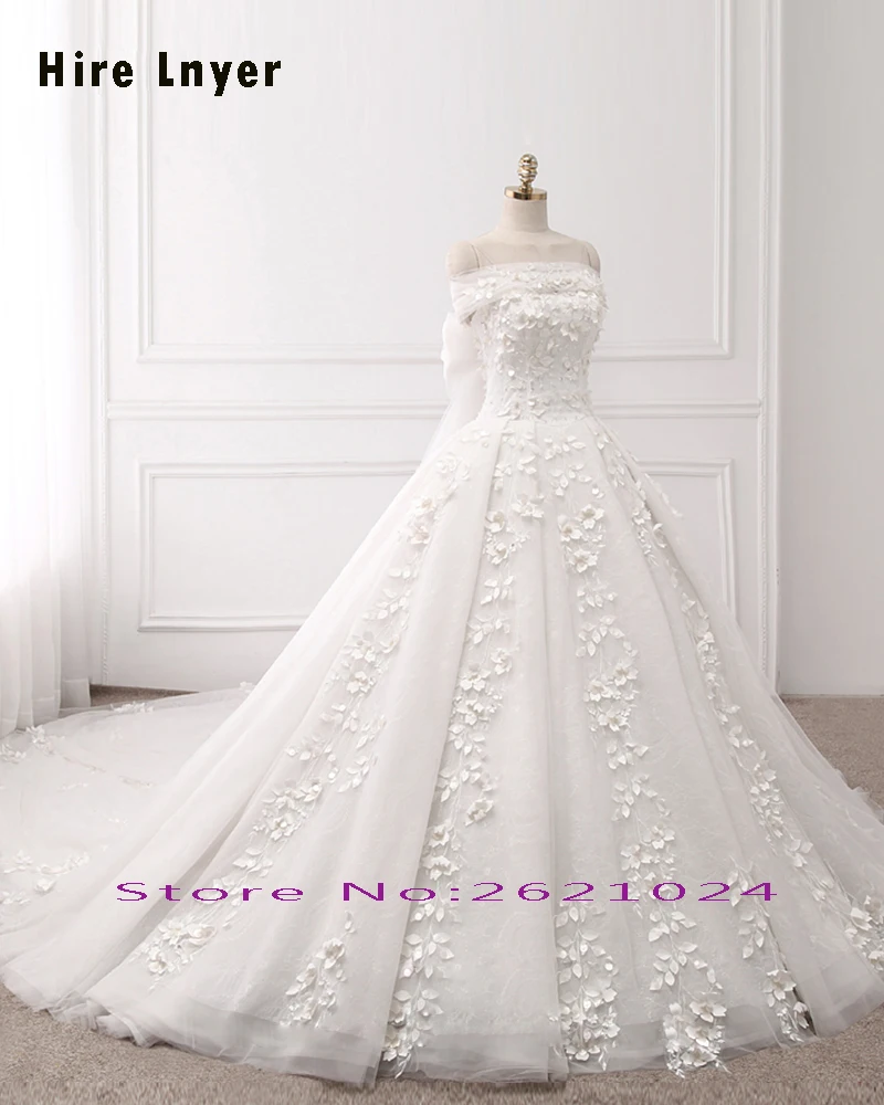 NAJOWPJG/2019 новое специальное свадебное платье для принцессы со съемным бантом, платье для невесты, украшенное бисером и кружевными цветами