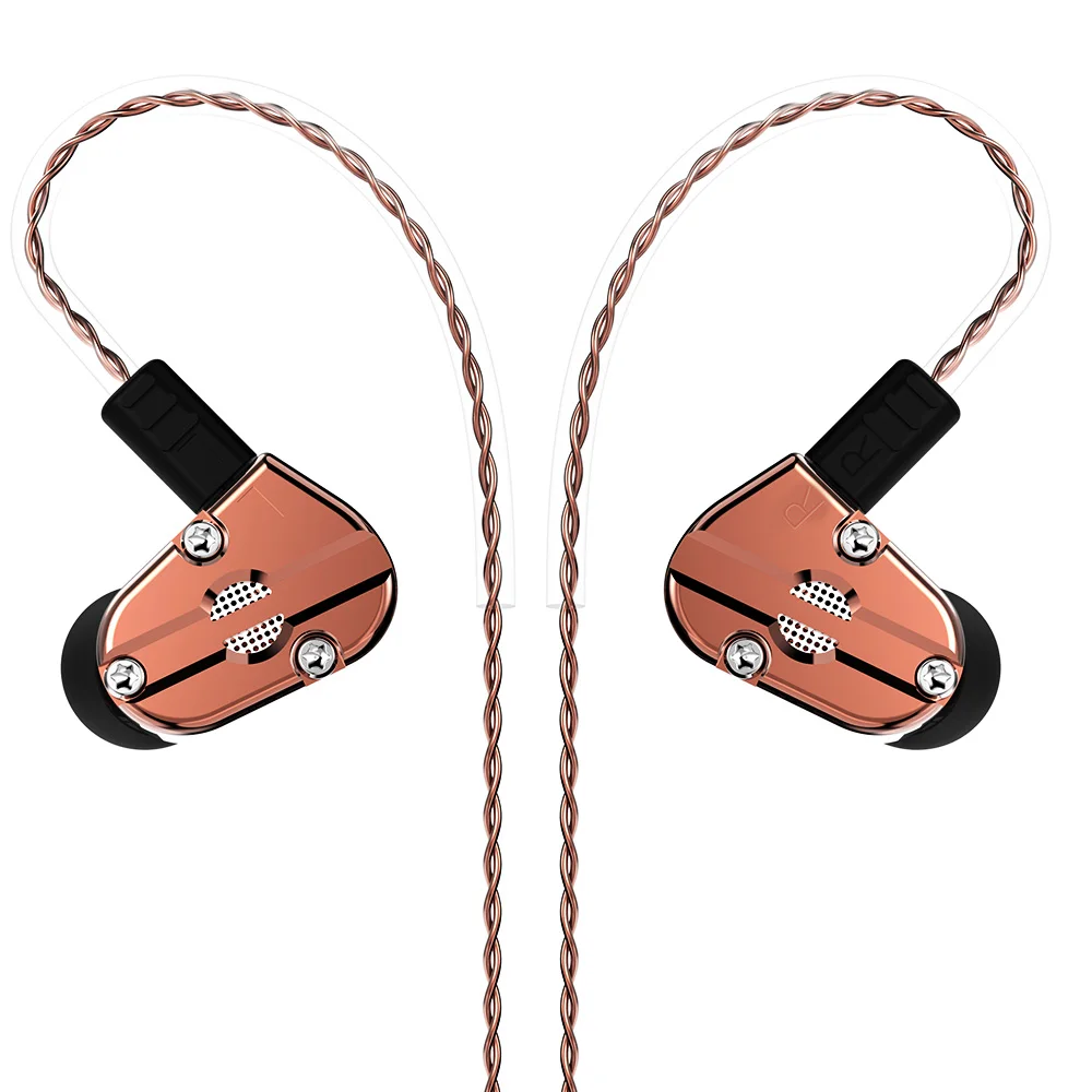 Гибридные наушники вкладыши QT5 1DD + 1BA Hi Fi DJ монитор гарнитура для AS10 ZS10 ZST ZSN C10 C16 V80