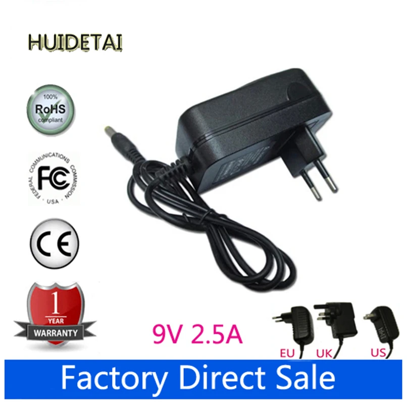 9V 2.5A EU AC Home Adapter Power Supply Wall Charger for Archos 97