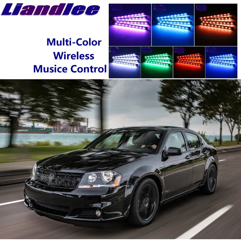 Liandlee Car Neon Color-Changing Light of Atmibient Inside Footwell Light For Dodge Avenger GTS