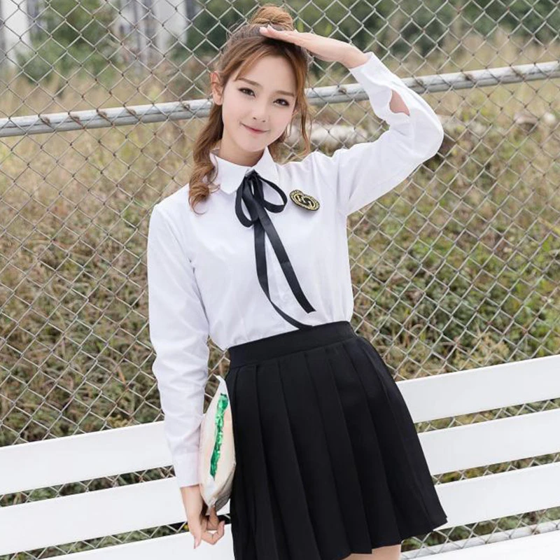 Uniforme escolar Formal UPHYD S XXL JK Escuela Japonesa camisa y falda con  corbata Anime Cosplay uniforme|Uniformes escolares| - AliExpress