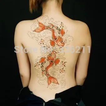 3 шт большой тотем рыбы разрабатывает временные наклейки татуировки водонепроницаемый краска для тела поддельные татуировки Новинка года для женщин