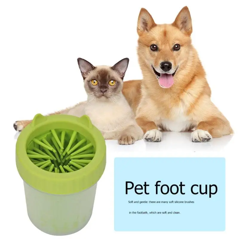 Силиконовые Пластик собака чистые чашки ноги Щенок Pet Paw щетка для мытья ног шайба