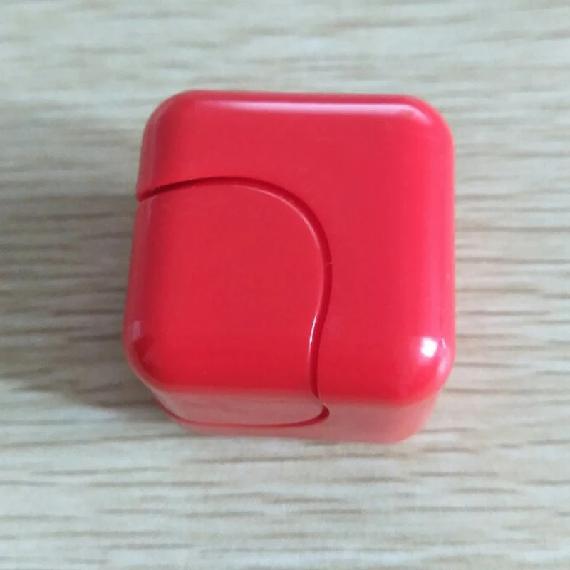 Кубик ABS кубик игральная кость гальванический палец вращающийся гироскоп маленький кубик EDC декомпрессия игрушки палец спираль 30*30*30 мм - Цвет: red