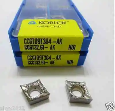 

DHL/EMS 2 Sets*Korloy CCGT09T304-AK H01 CCGT32.51-AK Carbide Insert 10pcs/box