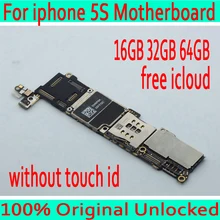 Фабрика разблокирована для iphone 5S материнская плата без Touch ID, оригинальный для iphone 5S материнская плата с системой IOS, 16 ГБ/32 ГБ/64 ГБ