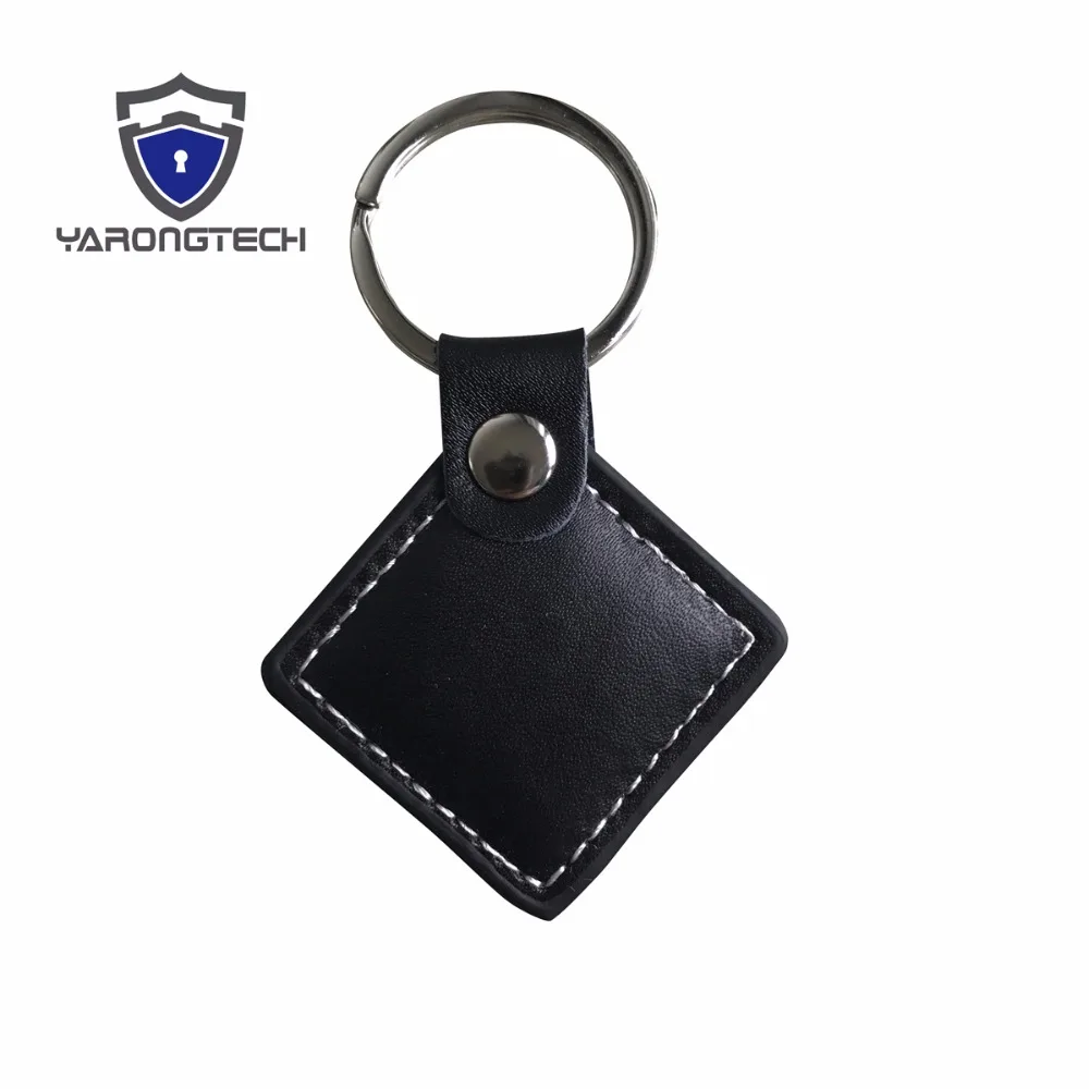 

1PC RFID EM4100 Leather keychain tag 125KHZ Low frequency
