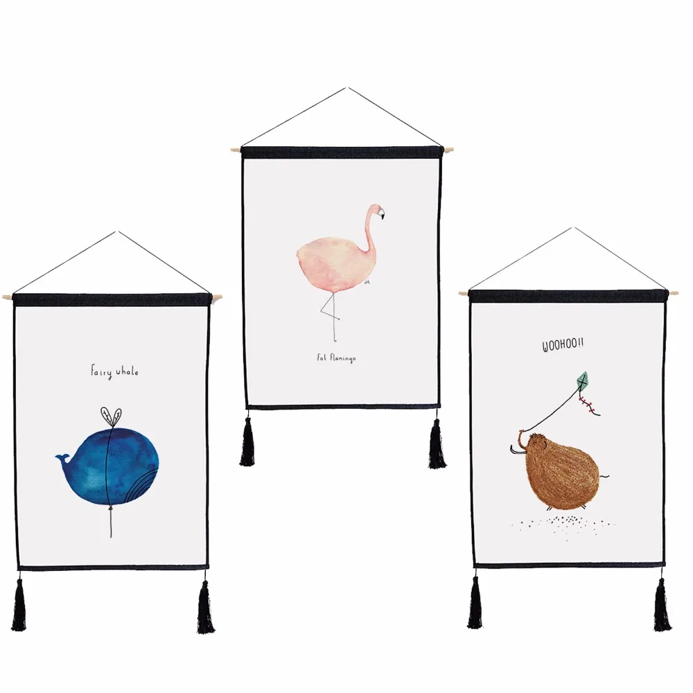 

Wall Art Wedding Ammeter Box Cloth Handmade Macrame Wall Hanging Tapestry Background Painting Animal Tapestry Hippie Home Decor