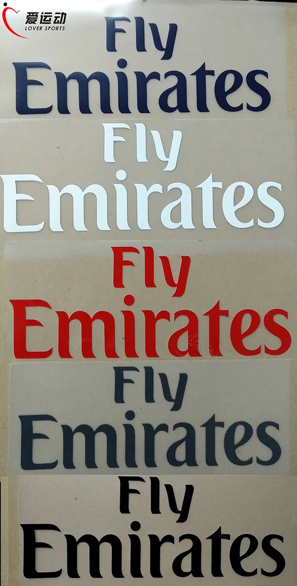 Fly Emirates спонсор нашивка Милан Мадрид Париж футбольная нашивка белый/фиолетовый/черный/серый/красный цвет