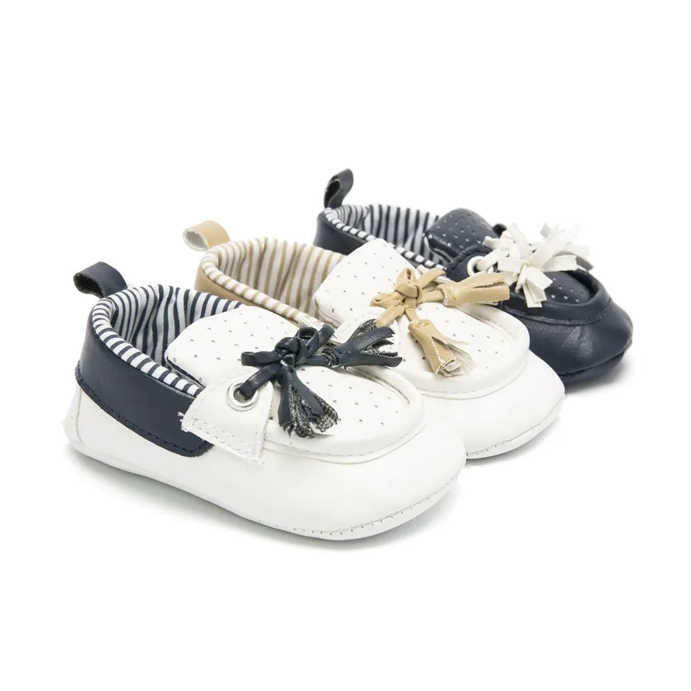 

New Fashion 3 colors Tassel bow Pu leather Baby Boys girls Soft sole shoes Crib Anti-slip First Walkers Sneaker Baby shoes