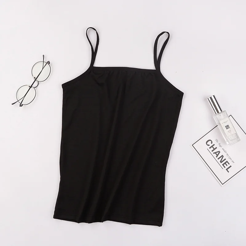 Summer Sexy Camisoles Women Crop Top Sleeveless Shirt Sexy Slim Lady Bralette Padded Tops Strap Skinny Vest Camisole