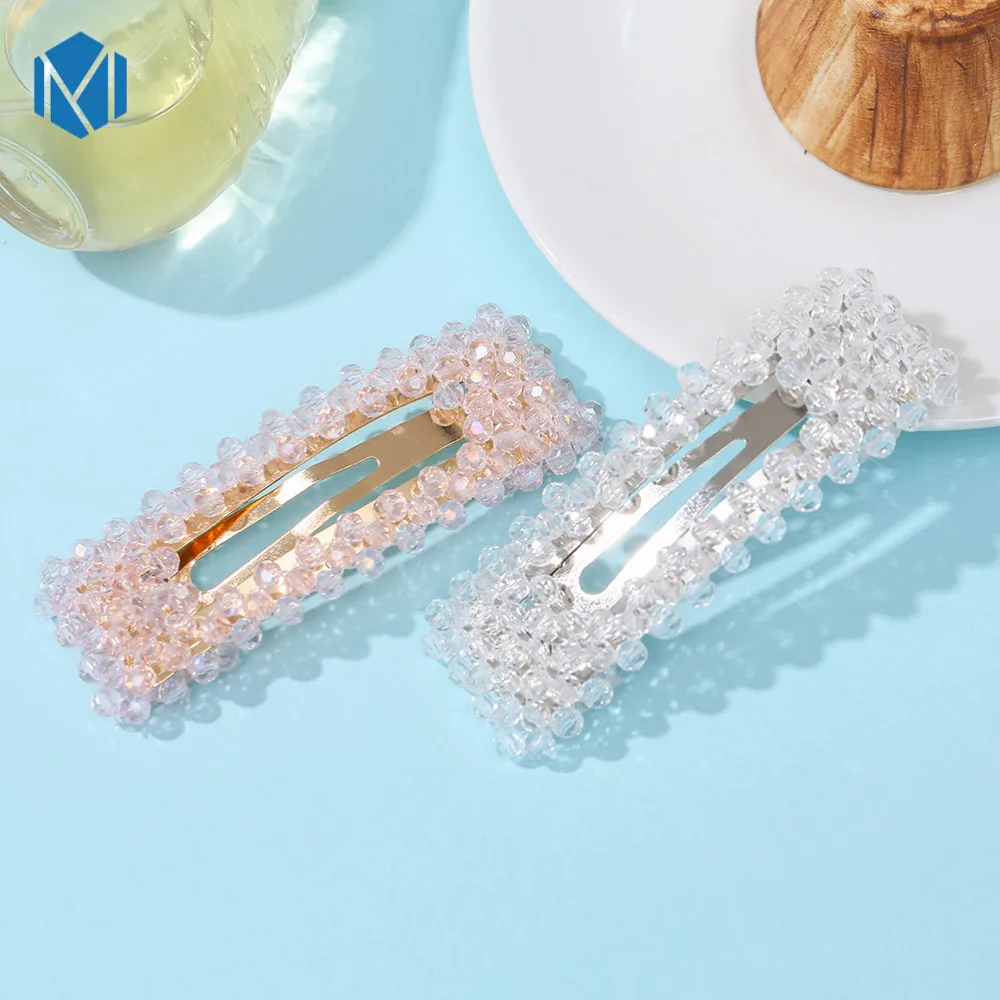 INS Trendy Women Crystal Hair Clip Bling Rhinestone Alloy Hairpins