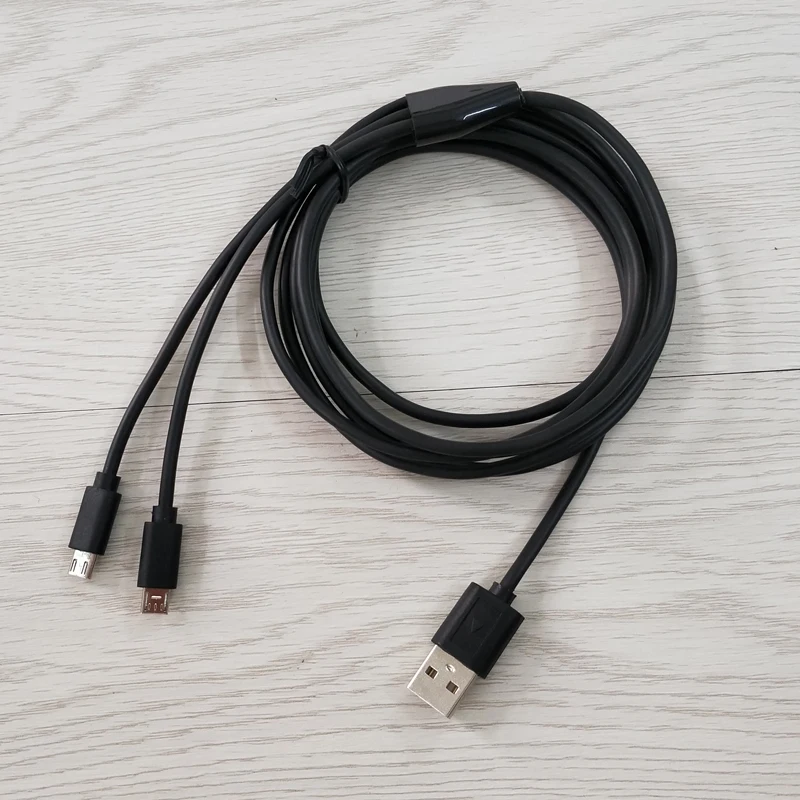 22AWG 2meter 6ft Dual Micro USB Splitter Cable Power 2 Micro USB Devices At Once