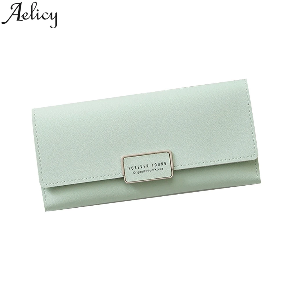 

Aelicy Brand Designer Long Zipper Casual multi-card Wallet women's Clutch Bag Wallet Leather Wallet Slim Small Coin Purse Clasp